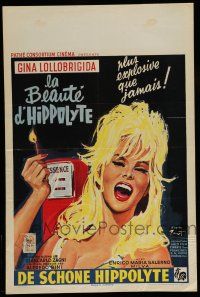 6j150 SHE GOT WHAT SHE ASKED FOR Belgian '62 different art of blonde Gina Lollobrigida with match!