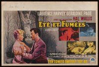 6j153 SUMMER & SMOKE Belgian '61 close up of Laurence Harvey & Geraldine Page!