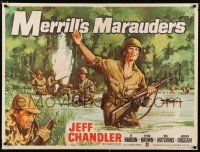 6j220 MERRILL'S MARAUDERS British quad '62 Samuel Fuller, Jeff Chandler, true story from WWII!