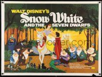 6j225 SNOW WHITE & THE SEVEN DWARFS British quad R70s Disney animated cartoon fantasy classic!