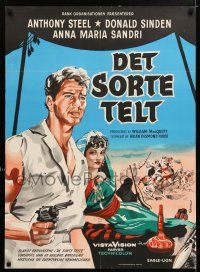 6j237 BLACK TENT Danish '56 soldier Anthony Steele marries the Sheik's daughter, cool art!