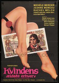 6j261 OLDEST PROFESSION Danish '68 Raquel Welch, sexy legs with garter belt & money!