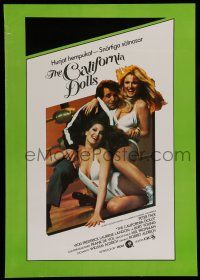6j102 ALL THE MARBLES Finnish '81 great image of Peter Falk & sexy female wrestlers!