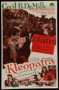 6j114 CLEOPATRA Finnish R55 sexy Claudette Colbert as the Princess of the Nile, Cecil B. DeMille