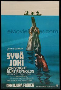 6j116 DELIVERANCE Finnish '72 Jon Voight, Burt Reynolds, Ned Beatty, Boorman, shotgun art!