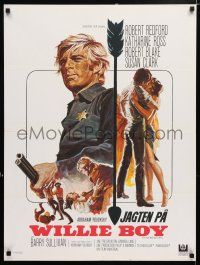 6j174 TELL THEM WILLIE BOY IS HERE French 24x32 '70 cool art of Robert Redford, Katharine Ross!