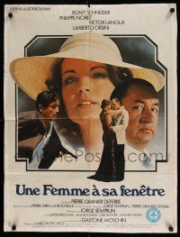 6j176 WOMAN AT HER WINDOW French 24x31 '76 Romy Schneider & Philippe Noiret by Ferracci!