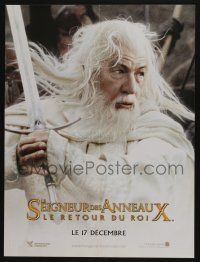 6j187 LORD OF THE RINGS: THE RETURN OF THE KING teaser French 16x21 '03 Ian McKellan as Gandalf!