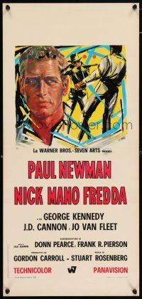 6j498 COOL HAND LUKE Italian locandina '67 cool different art of Paul Newman by Ercole Brini!