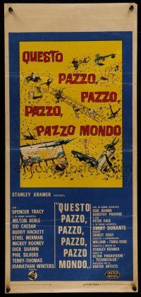 6j525 IT'S A MAD, MAD, MAD, MAD WORLD Italian locandina '64 completely different comedy art!