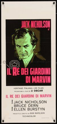 6j527 KING OF MARVIN GARDENS Italian locandina '76 different art of Jack Nicholson, Bob Rafelson!
