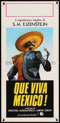6j547 QUE VIVA MEXICO Italian locandina 1980 Sergei Eisenstein's reconstructed classic, Crovato art!