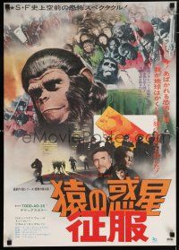 6j829 CONQUEST OF THE PLANET OF THE APES Japanese '72 Roddy McDowall, cool different montage!
