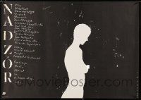 6j334 NADZOR Polish 26x37 '84 Ewa Blaszczyk, Mieczyslaw Wasilewski silhouette of nude woman!