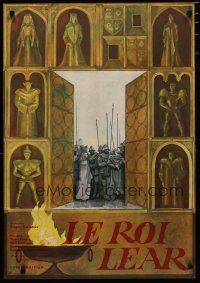 6j435 KING LEAR French Russian 22x32 '70 Russian version of Shakespeare's tragedy, cool art!