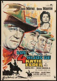 6j094 SONS OF KATIE ELDER Spanish '65 Martha Hyer, great line up art of John Wayne, Dean Martin!