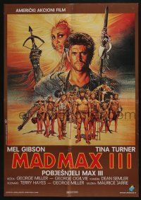 6j653 MAD MAX BEYOND THUNDERDOME Aerotransport style Yugoslavian 19x27 '87 Mel Gibson & Tina Turner
