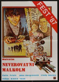 6j654 MALCOLM Yugoslavian 20x27 '86 Australian genius, Colin Friels, a remote-control comedy!