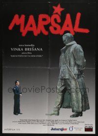 6j657 MARSHAL TITO'S SPIRIT Yugoslavian 19x27 '99 Vinko Bresan, wacky image of guy and statue!