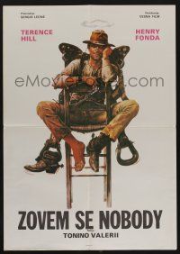 6j662 MY NAME IS NOBODY Yugoslavian 20x28 '73 Il Mio nome e Nessuno,art of wacky cowboy Terence Hill