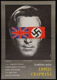 6j700 TRIPLE CROSS Yugoslavian 19x28 '67 Plummer with British and Nazi flags, Rene Ferracci!