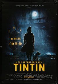 6k016 ADVENTURES OF TINTIN December 23 teaser DS 1sh '11 Spielberg's version of the Belgian comic!