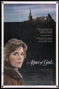 6k019 AGNES OF GOD 1sh '85 directed by Norman Jewison, Jane Fonda, nun Meg Tilly!