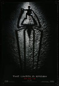 6k027 AMAZING SPIDER-MAN teaser DS 1sh '12 shadowy image of Andrew Garfield climbing wall!