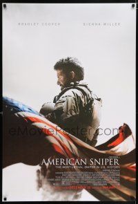 6k037 AMERICAN SNIPER advance DS 1sh '14 Clint Eastwood, Bradley Cooper as legendary Chris Kyle!