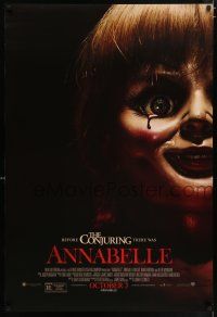 6k041 ANNABELLE advance DS 1sh '14 creepy horror image of possessed doll w/ bloody tear!