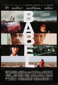 6k056 BABEL DS 1sh '06 Brad Pitt, Cate Blanchett, Koji Yakusho, Gael Garcia Bernal!