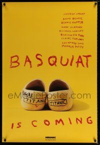6k058 BASQUIAT teaser 1sh '97 Jeffrey Wright as Jean Michel Basquiat, directed by Julian Schnabel!