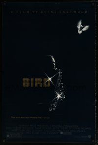 6k076 BIRD 1sh '88 directed by Clint Eastwood, biography of jazz legend Charlie Parker!