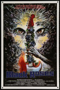 6k081 BLACK ROSES int'l 1sh '88 John Fasano, wild artwork of monsters & guitar!