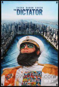 6k168 DICTATOR May 16 teaser DS 1sh '12 wacky artwork of Sacha Baron Cohen in the title role!