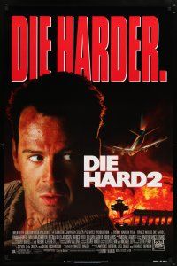 6k169 DIE HARD 2 1sh '90 tough guy Bruce Willis is in the wrong place at the right time!