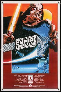 6k191 EMPIRE STRIKES BACK Kilian 1sh R90 George Lucas sci-fi classic, cool art by Larry Noble!