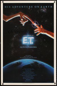 6k178 E.T. THE EXTRA TERRESTRIAL 1sh '82 Steven Spielberg classic, John Alvin art!