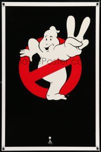 6k240 GHOSTBUSTERS 2 no text style teaser 1sh '89 Ivan Reitman, best huge image of ghost logo!