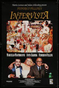 6k332 INTERVISTA 1sh '92 Federico Fellini, Italian, Marcello Mastroianni, Anita Ekberg!