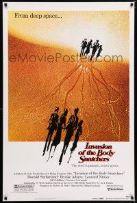 6k334 INVASION OF THE BODY SNATCHERS advance 1sh '78 Kaufman classic remake of space invaders
