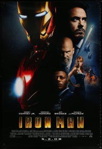 6k338 IRON MAN int'l advance DS 1sh '08 Robert Downey Jr. is Iron Man, Gwyneth Paltrow!
