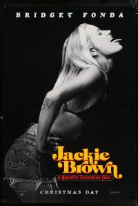 6k343 JACKIE BROWN teaser DS 1sh '97 Quentin Tarantino, profile portrait of sexy Bridget Fonda!