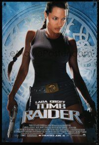 6k362 LARA CROFT TOMB RAIDER advance 1sh '01 sexy Angelina Jolie, from adventure video game!