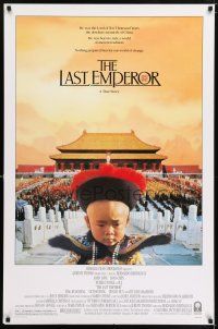 6k363 LAST EMPEROR 1sh '87 Bernardo Bertolucci epic, great image of young emperor w/army!