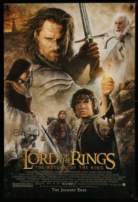 6k383 LORD OF THE RINGS: THE RETURN OF THE KING advance 1sh '03 Jackson, cast montage!