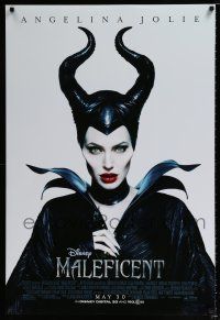 6k402 MALEFICENT advance DS 1sh '14 cool image of sexy Angelina Jolie in title role!
