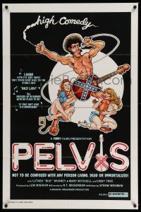 6k497 PELVIS 1sh '77 great Elvis comedy spoof, high comedy, wackiest art!