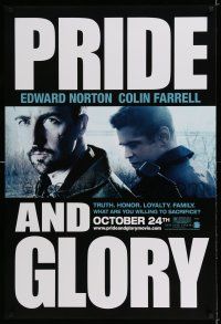 6k520 PRIDE & GLORY teaser DS 1sh '08 Colin Farrel & Edward Norton in NYC cop drama!