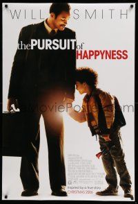 6k531 PURSUIT OF HAPPYNESS advance DS 1sh '06 cool image of father and son Will and Jaden Smith!